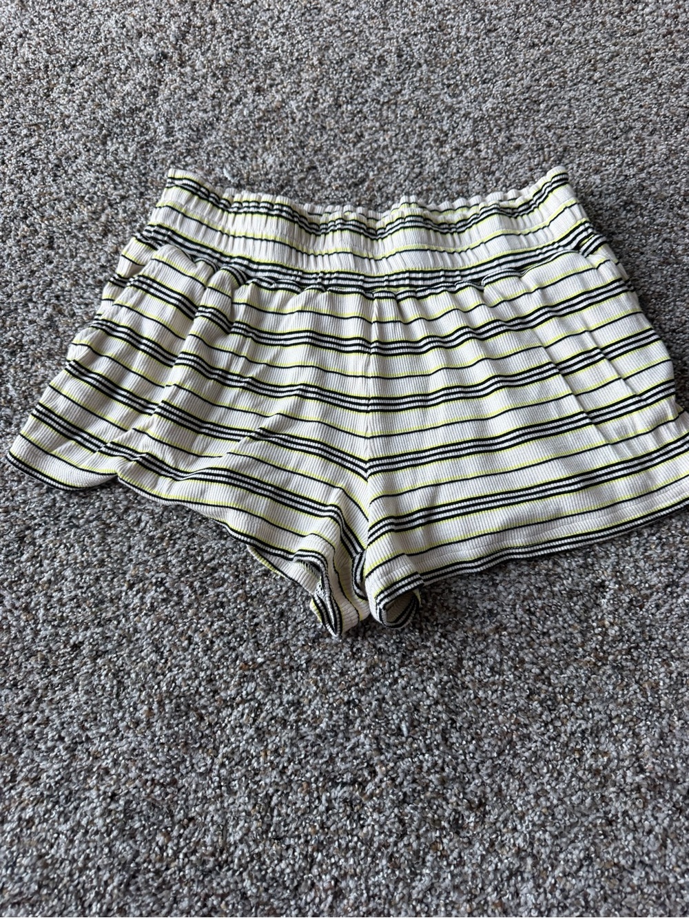 Volcom Popztone Women's L 10/12 Striped Ribbed Knit Shorts Y2K Surf Skate